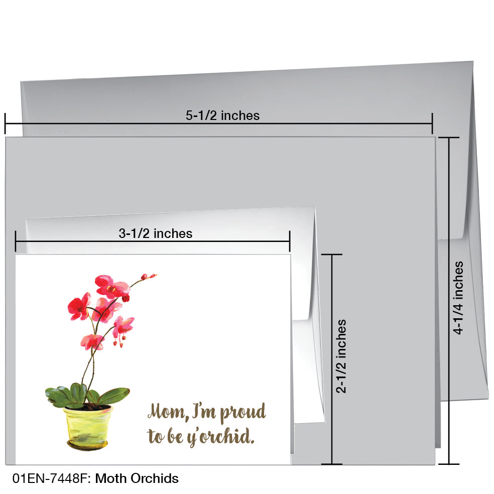 Moth Orchids, Greeting Card (7448F)