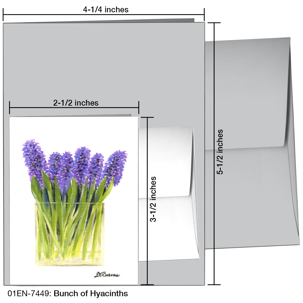 Bunch Of Hyacinths, Greeting Card (7449)