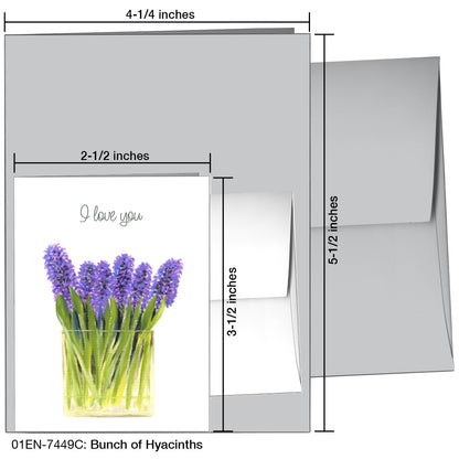 Bunch Of Hyacinths, Greeting Card (7449C)