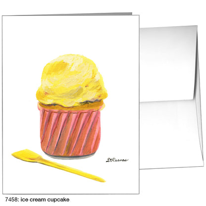Ice Cream Cupcake, Greeting Card (7458)