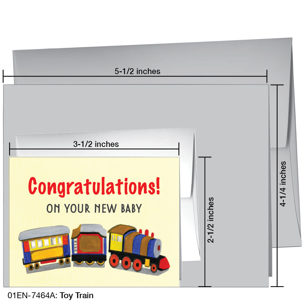 Toy Train, Greeting Card (7464A)