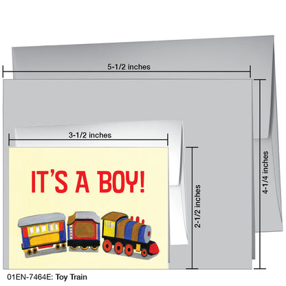 Toy Train, Greeting Card (7464E)