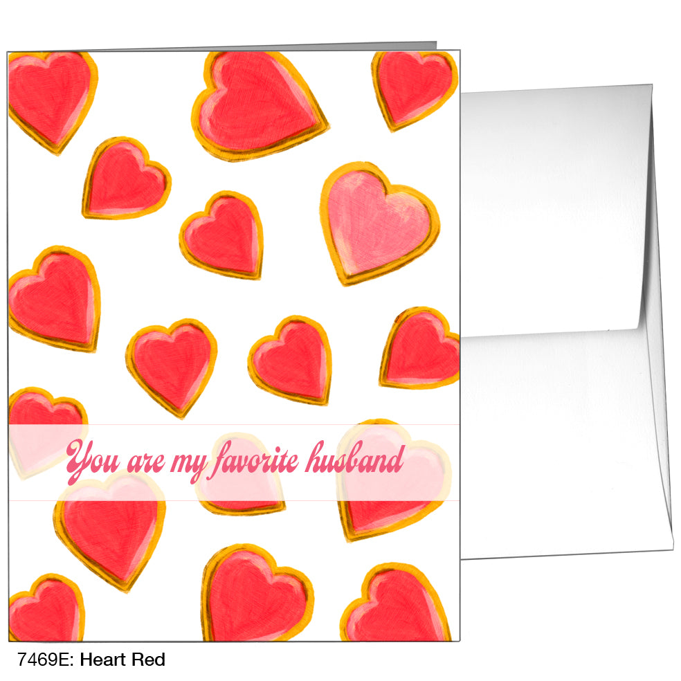 Heart Red, Greeting Card (7469E)