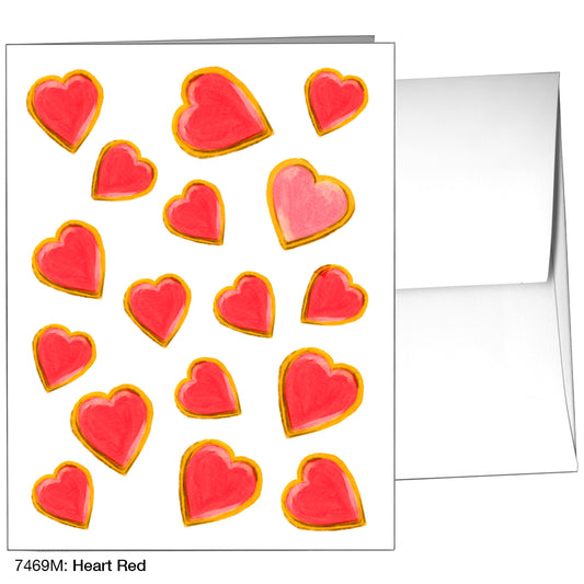 Heart Red, Greeting Card (7469M)