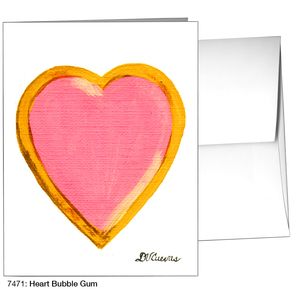 Heart Bubble Gum, Greeting Card (7471)