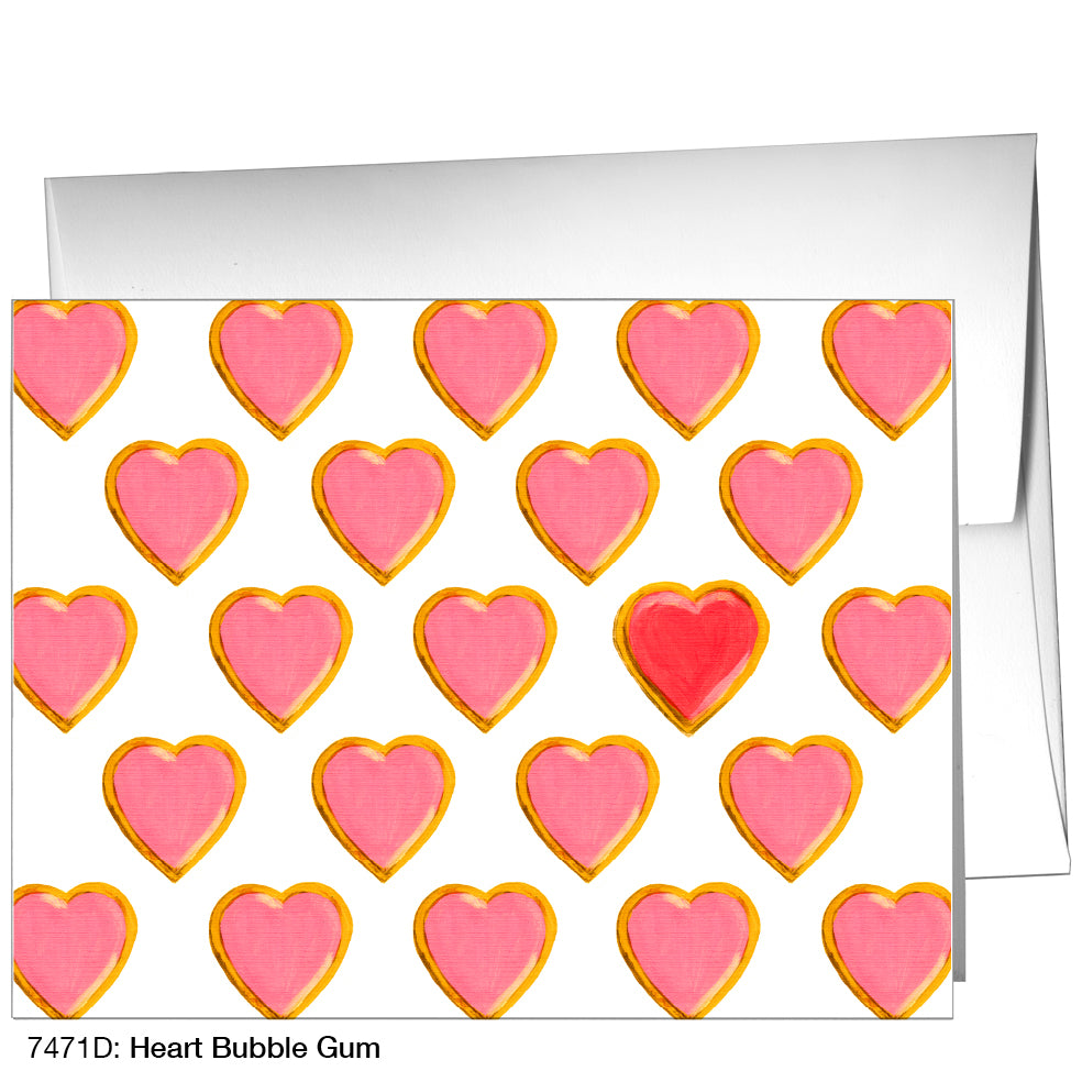 Heart Bubble Gum, Greeting Card (7471D)
