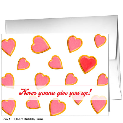 Heart Bubble Gum, Greeting Card (7471E)