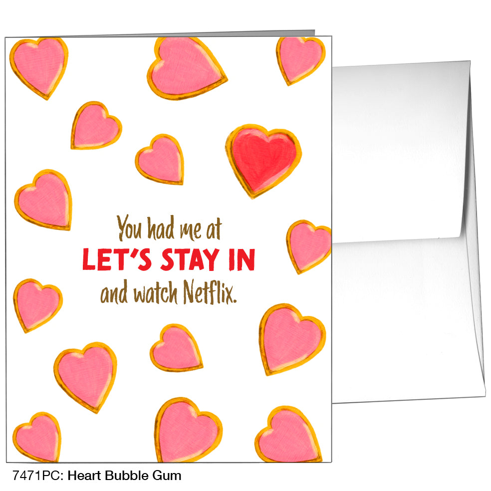 Heart Bubble Gum, Greeting Card (7471PC)