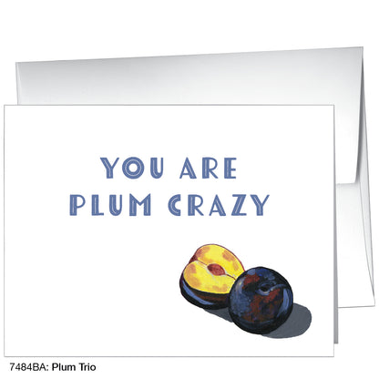 Plum Trio 1, Greeting Card (7484BA)