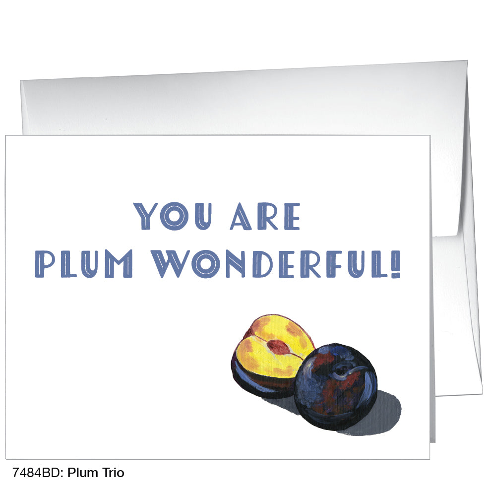 Plum Trio 1, Greeting Card (7484BD)