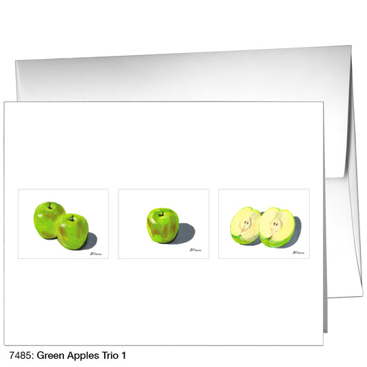 Green Apples Trio 1, Greeting Card (7485)