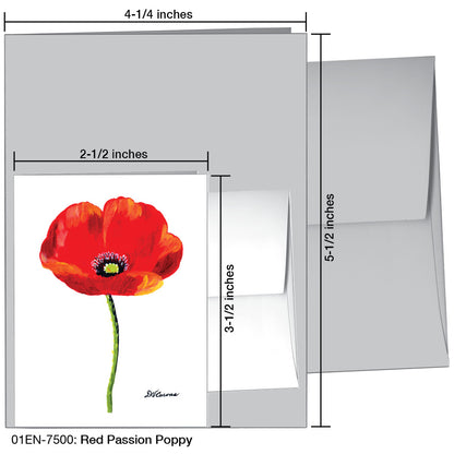 Red Passion Poppy, Greeting Card (7500)