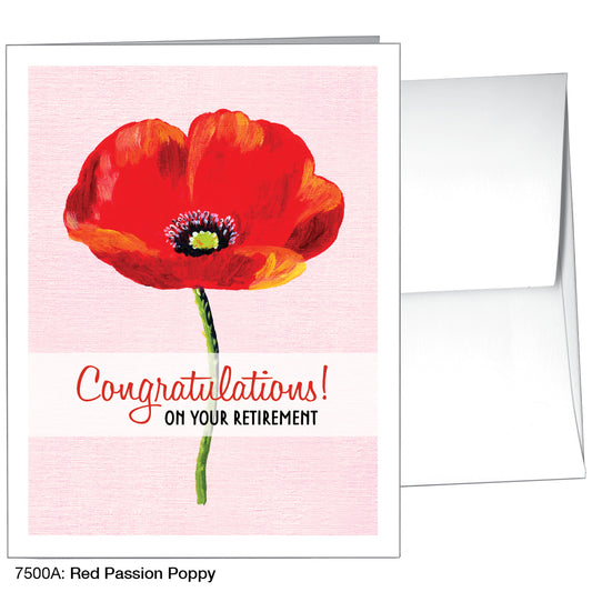 Red Passion Poppy, Greeting Card (7500A)