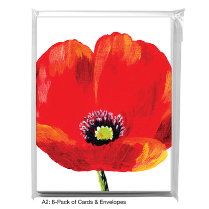Red Passion Poppy, Greeting Card (7500B)