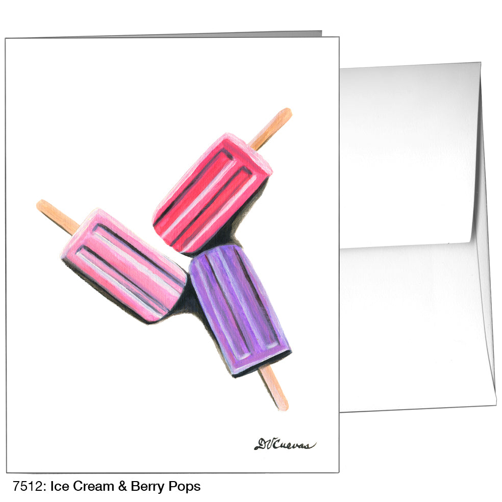 Ice Cream & Berry Pops, Greeting Card (7512)