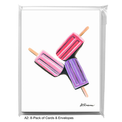 Ice Cream & Berry Pops, Greeting Card (7512)