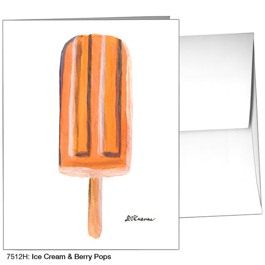 Ice Cream & Berry Pops, Greeting Card (7512H)