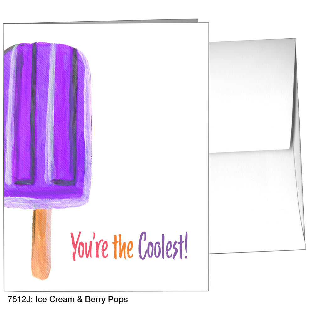 Ice Cream & Berry Pops, Greeting Card (7512J)