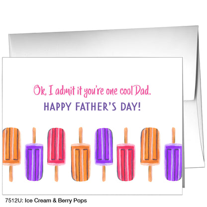 Ice Cream & Berry Pops, Greeting Card (7512U)