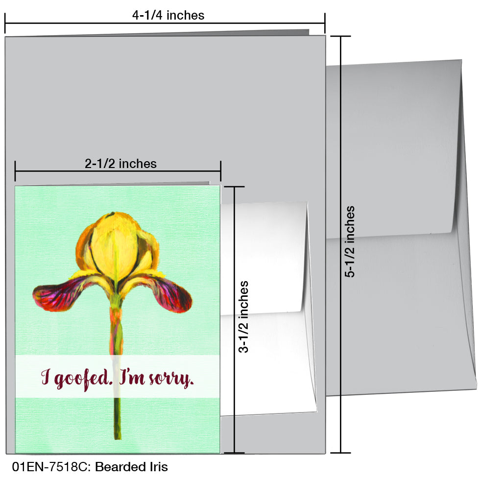 Bearded Iris, Greeting Card (7518C)