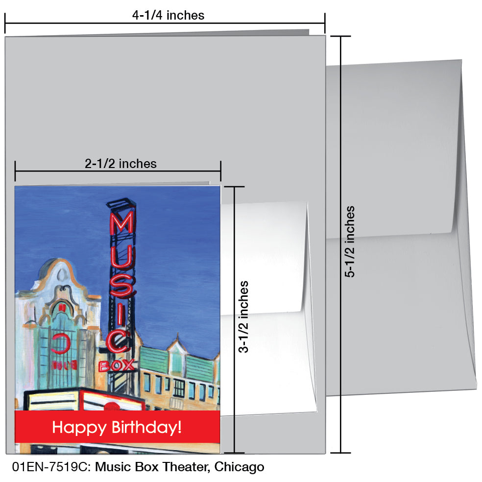 Music Box Theater, Chicago, Greeting Card (7519C)