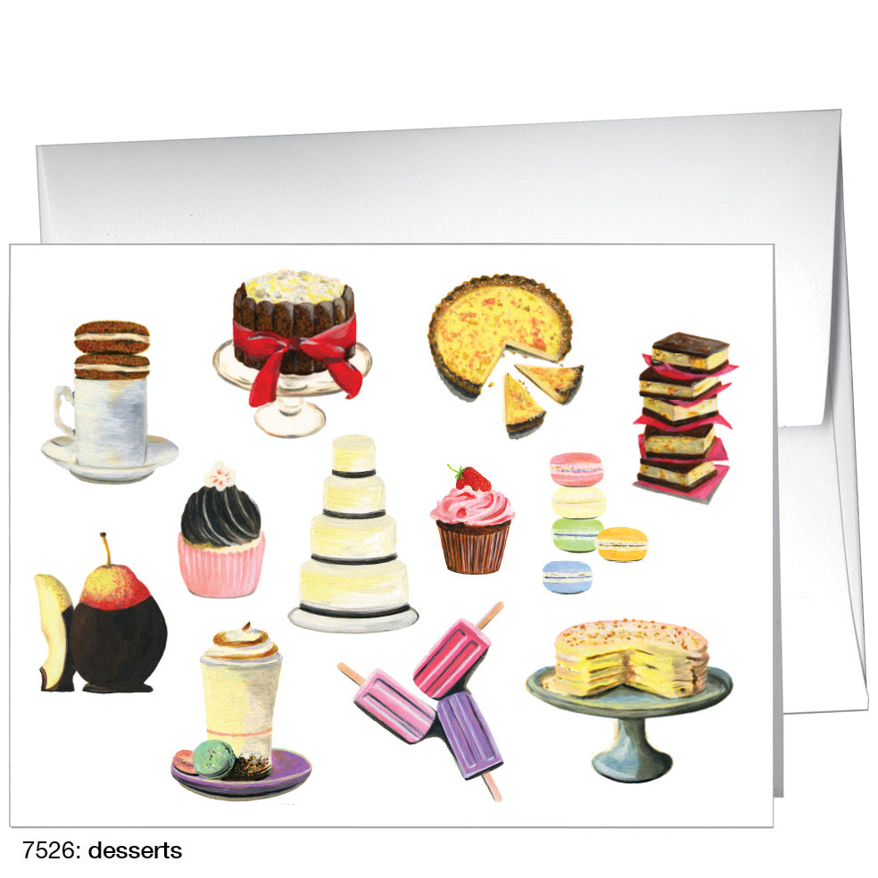 Desserts, Greeting Card (7526)