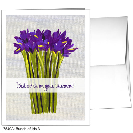 Bunch Of Iris 3, Greeting Card (7540A)