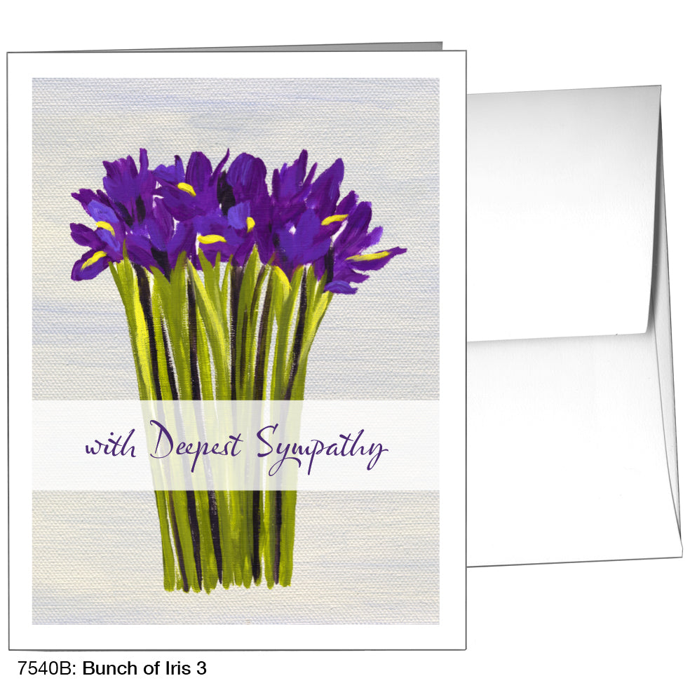 Bunch Of Iris 3, Greeting Card (7540B)