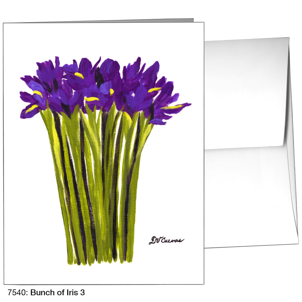 Bunch Of Iris 3, Greeting Card (7540)