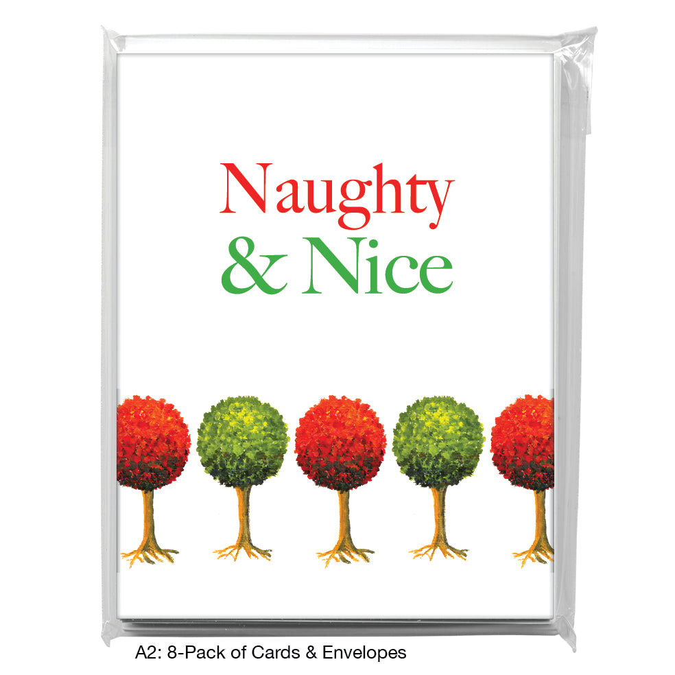 Trees Red & Green, Greeting Card (7547A)