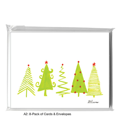 Trees With Ornaments, Greeting Card (7548)