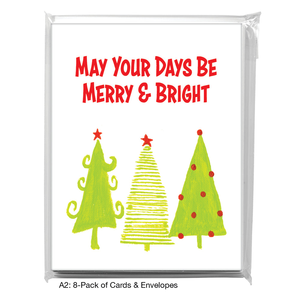 Trees With Ornaments, Greeting Card (7548A)