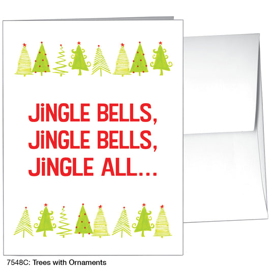 Trees With Ornaments, Greeting Card (7548C)
