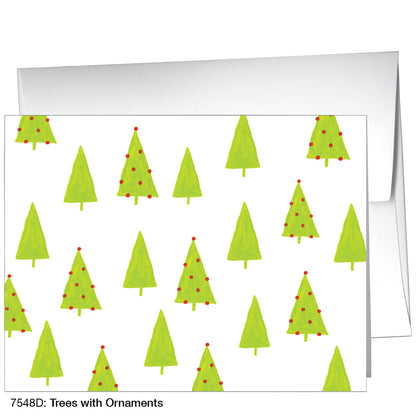 Trees With Ornaments, Greeting Card (7548D)