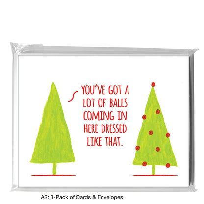 Trees With Ornaments, Greeting Card (7548F)