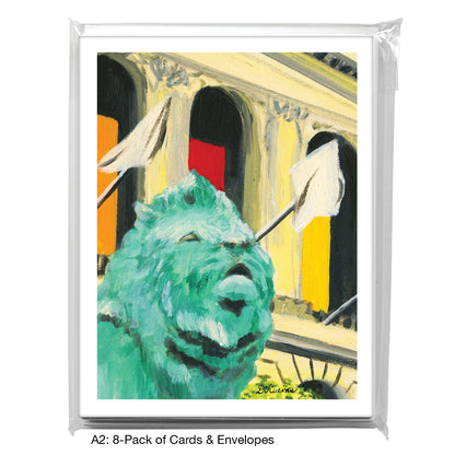 Lion Close-Up, Chicago, Greeting Card (7554)