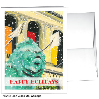 Lion Close-Up, Chicago, Greeting Card (7554B)