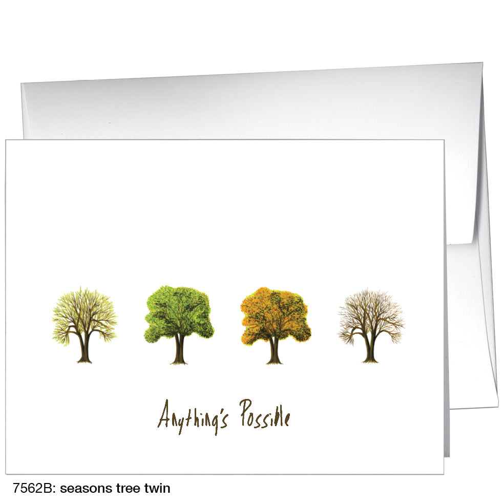 Seasons Tree Twin, Greeting Card (7562B)