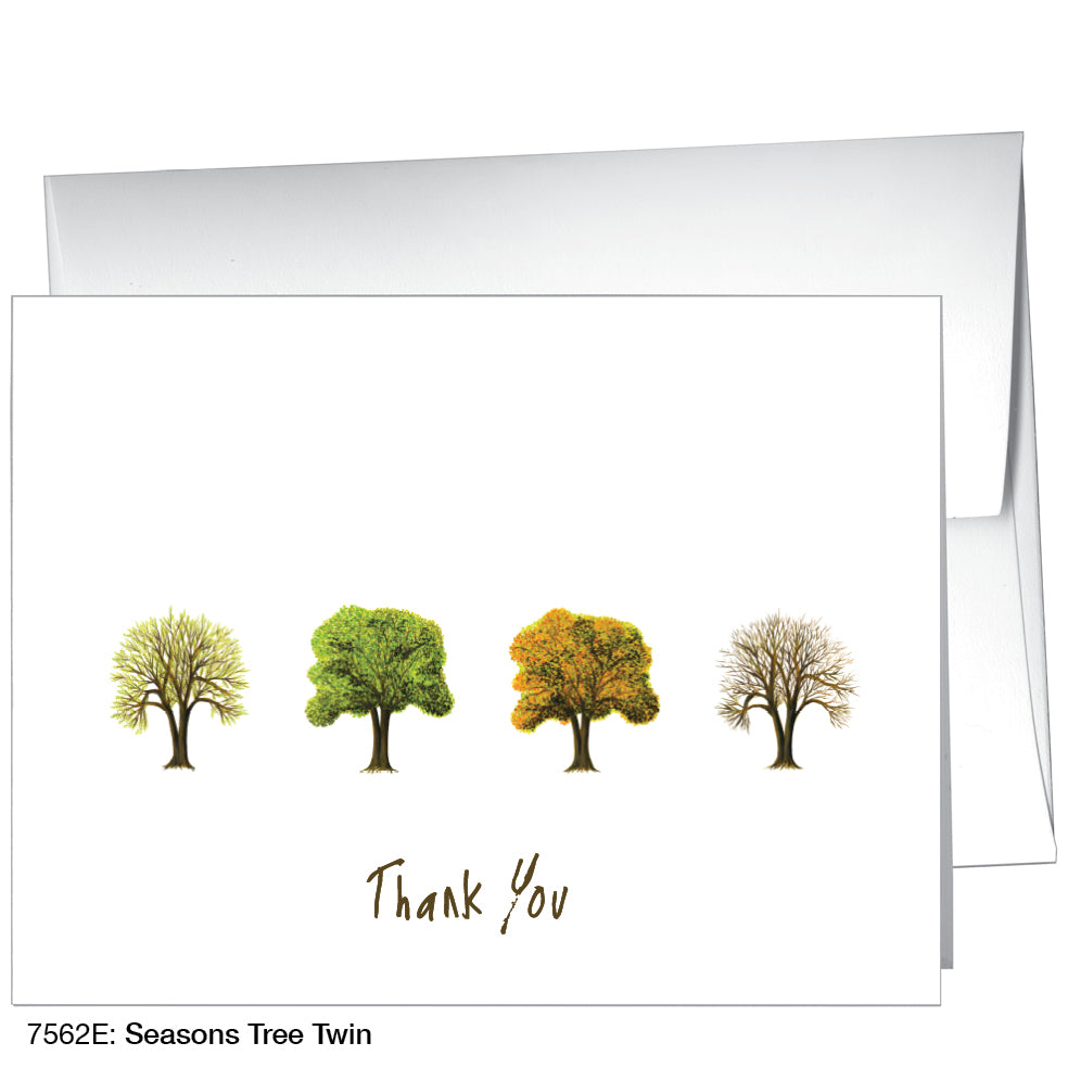 Seasons Tree Twin, Greeting Card (7562E)