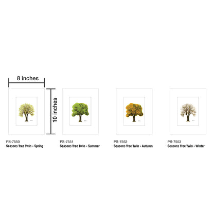 Seasons Tree Twin, Print QUAD (#7562)