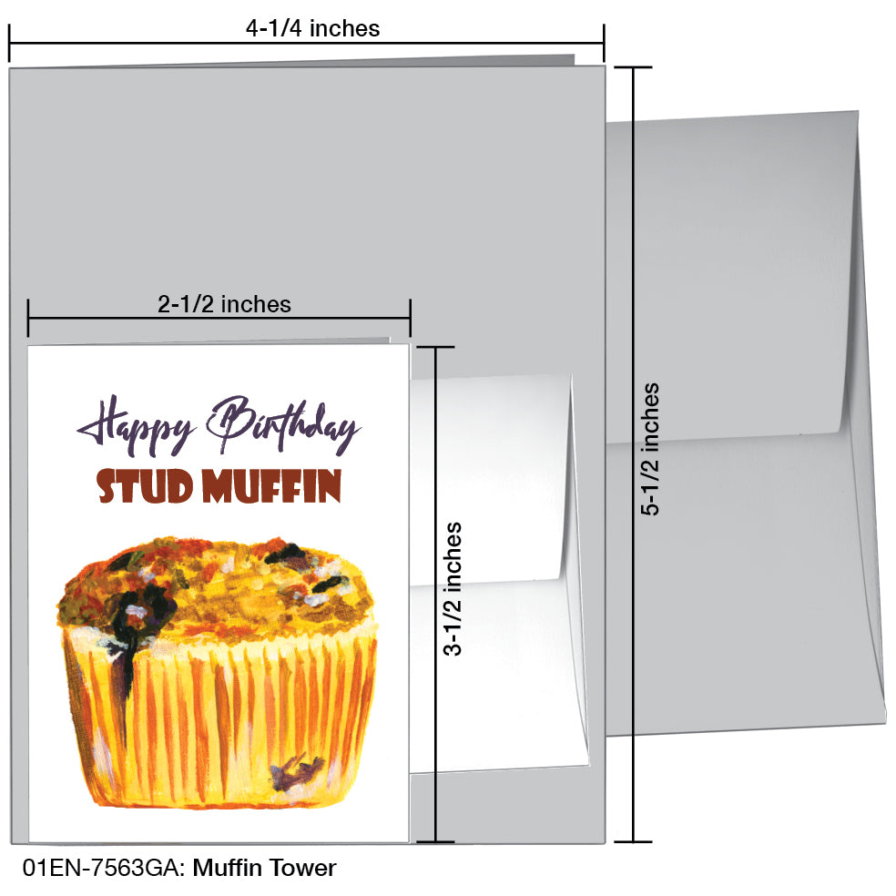 Muffin Tower, Greeting Card (7563GA)