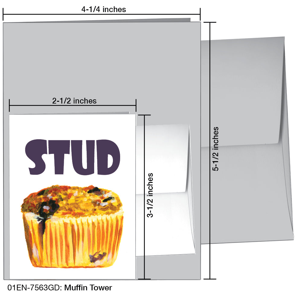 Muffin Tower, Greeting Card (7563GD)