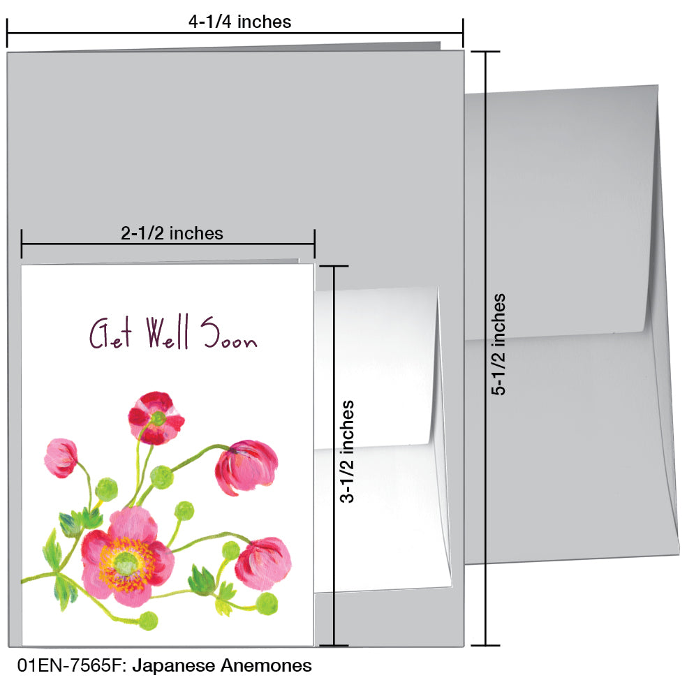 Japanese Anemones, Greeting Card (7565F)