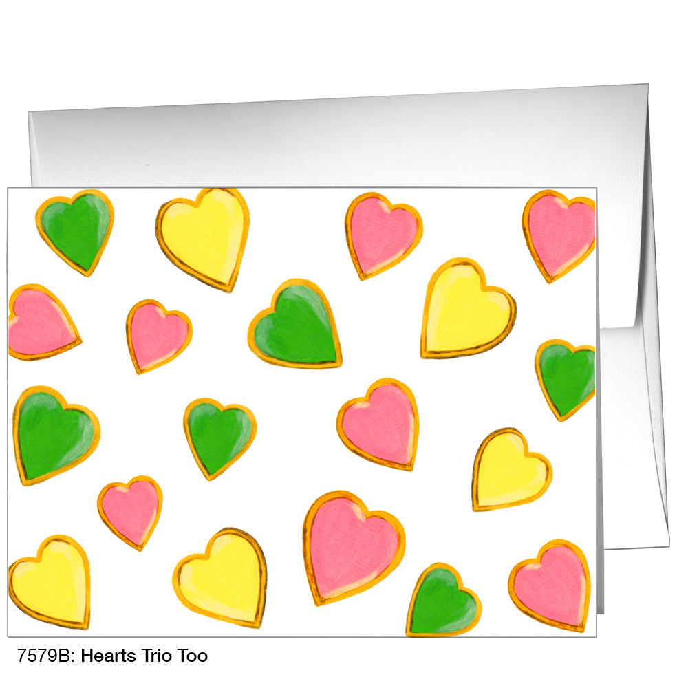 Hearts Trio Too, Greeting Card (7579B)
