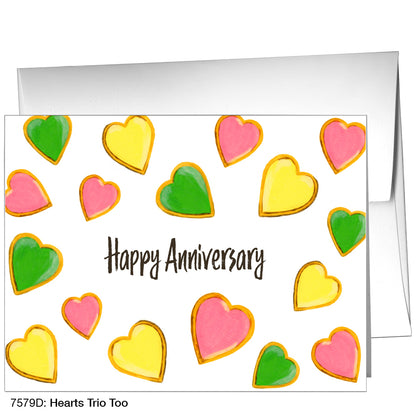 Hearts Trio Too, Greeting Card (7579D)