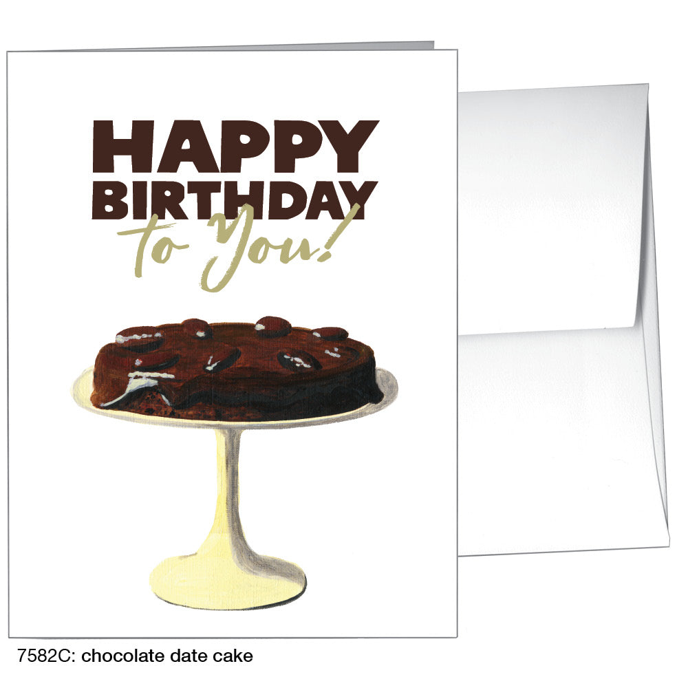 Chocolate Date Cake, Greeting Card (7582C)