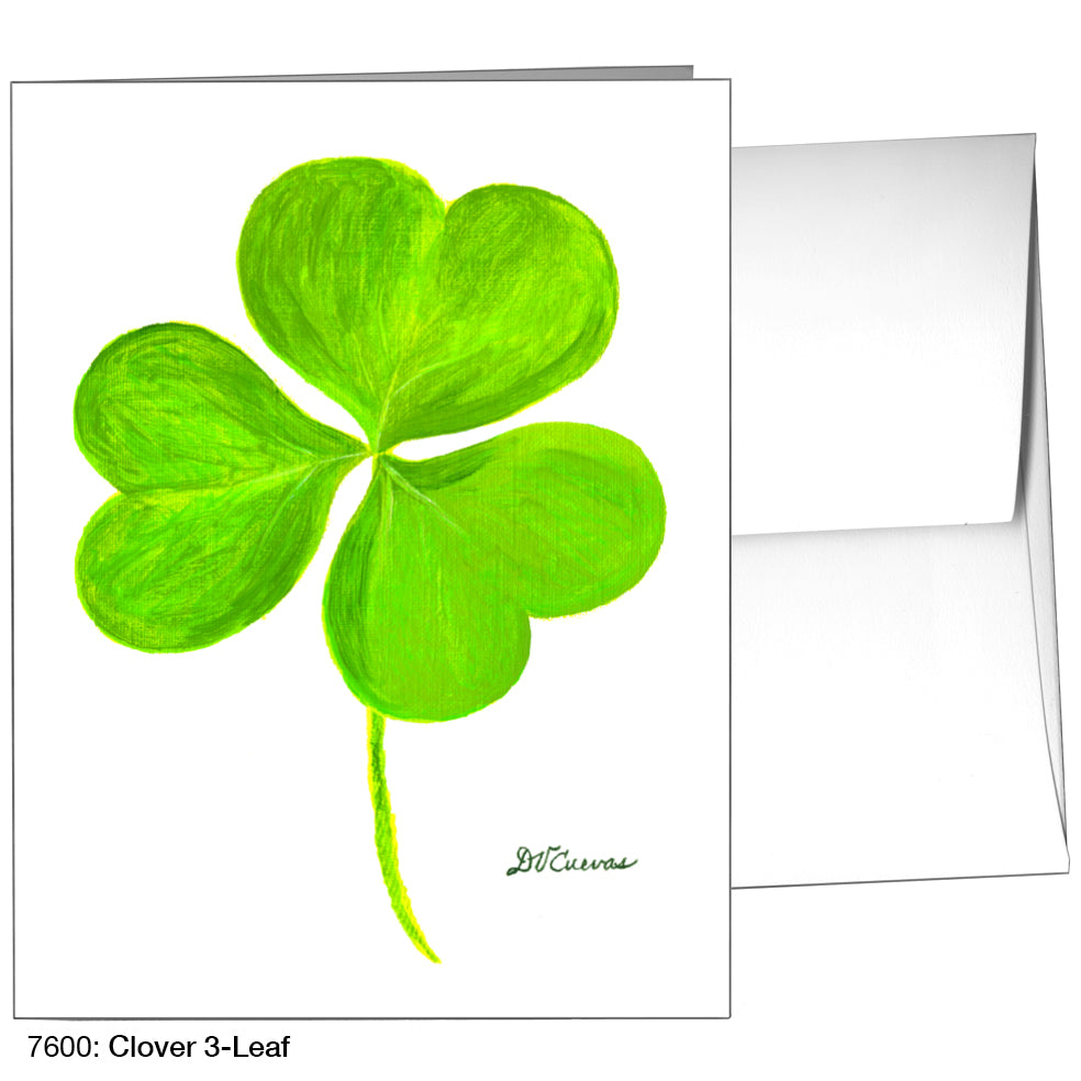 Clover 3-Leaf, Greeting Card (7600)