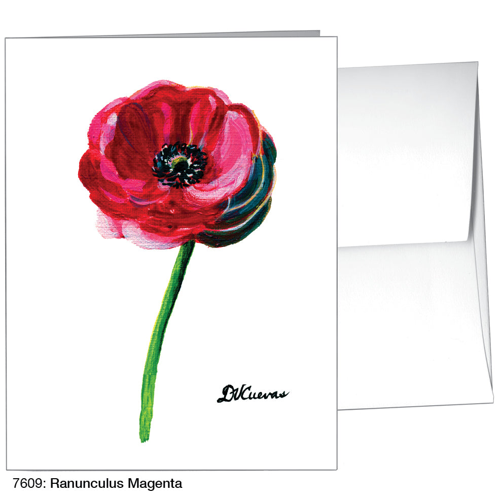 Ranunculus Magenta, Greeting Card (7609)