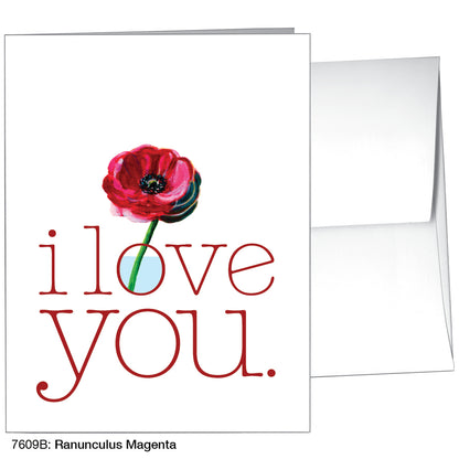 Ranunculus Magenta, Greeting Card (7609B)