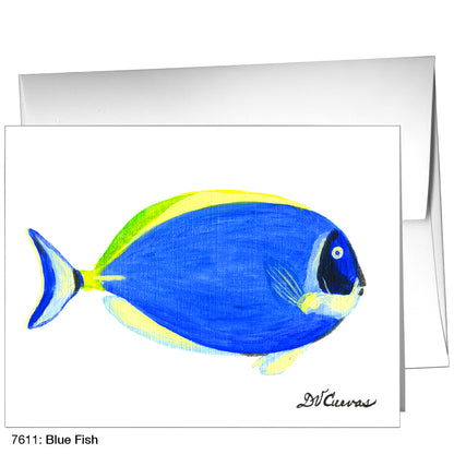Blue Fish, Greeting Card (7611)